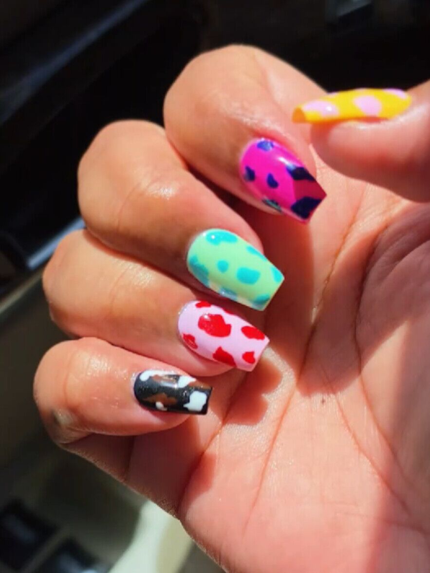 Colorful nail set TikTok thumbnail